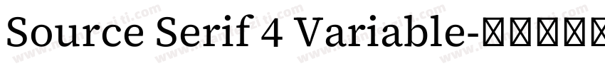 Source Serif 4 Variable字体转换